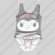 thumbnail image 3 of Traje de baño de una pieza de verano para niñas, traje de baño con estampado 3d de dibujos animados lindo Kuromi para mujeres, ropa de baño sin mangas para niñas, 3 of 5
