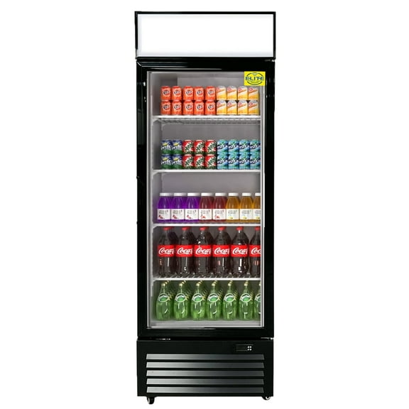 24 in. Commercial Merchandiser Glass Door Refrigerator 16 Cu. Ft. Beverage Cooler
