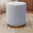 thumbnail image 1 of Pouf Rond, Repose-Pieds Doux Rembourré avec Base Dorée, Tabouret de Coiffeuse pour Salon Chambre/f/31 * 31 * 40Cm, 1 of 1