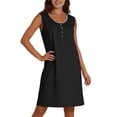 thumbnail image 6 of BUIGTTKLOP Nightgowns for Women Tank Sleeveless Night Gowns Lace Button Sleep Dress House Dress with Pockets, 6 of 6