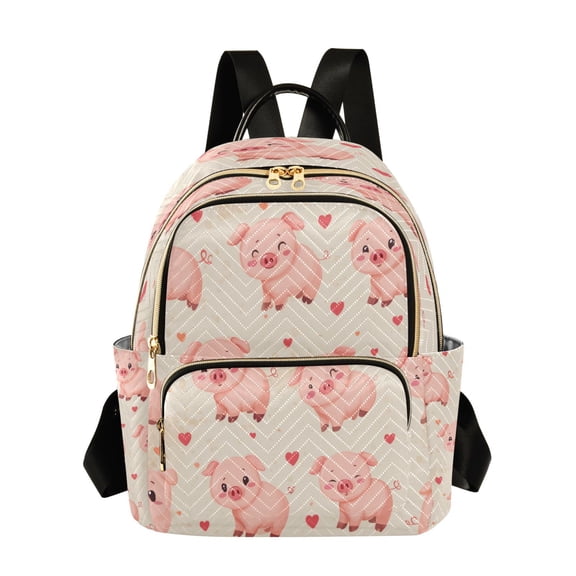 Quilted Backpack Fashion Backpack 10.23*5.11*12.59 Inch Women's Fashion Backpack Picnic Shopping Travel Out Sports backpack Cute Pig Seamless