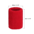 thumbnail image 2 of Uxcell Muñequera de sudor colorida, muñequeras deportivas, muñequeras para tenis, bádminton, baloncesto, paquete de 8 en rojo, 2 of 7