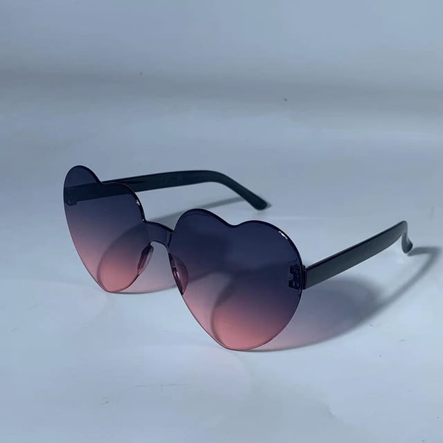 Gafas de sol transparentes de gelatina de color love para hombres y mujeres, gafas de sol con forma de corazón de melocotón, gafas de sol con forma de corazón