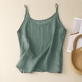 thumbnail image 2 of Taqqpue Cotton Linen Tank Tops for Women Casual Summer Gauze Sleeveless Shirt Basic Beach Vacation Camisoles, 2 of 3