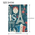 thumbnail image 3 of Rateoe France and Paris Pattern Passport Holder Wallet Leather Mulit-purpose Travel Wallet Credit Cards Case ,Passport Cover for Women Men-6.5 in, 3 of 5