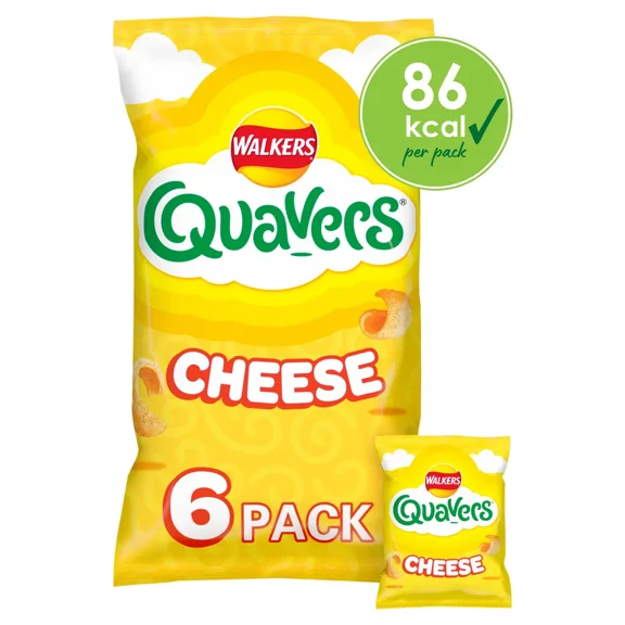 Walkers Quavers Cheese Multipack Snacks 6x16g - British Snack