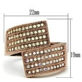 thumbnail image 2 of Luxe Jewelry Designs Women's Rose Gold Ion Plated Ring with Crystals Multicolor - Size 7 (Pack of 2), 2 of 4