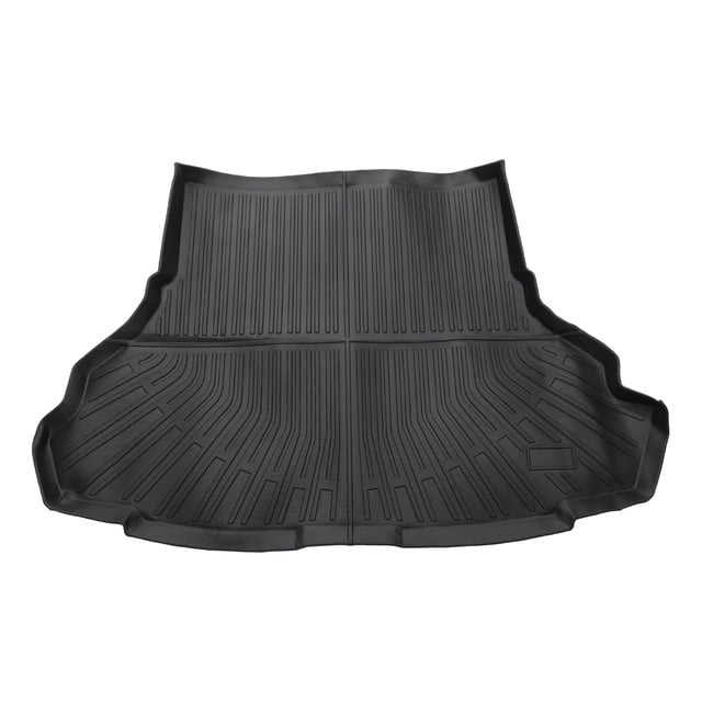 Alfombrilla de carga única Bargains para maletero para Ford para Mustang 2015-2024 Negro TPE 1 Pc Cara plana Patrón de rayas Antideslizante trasero