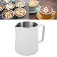 thumbnail image 1 of Milk Frothing Pitcher Stainless Steel Comfort Grip Inner Marking Jug Coffee Latte Art for Home Cafe, 1 of 8
