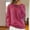 Hot Pink, variant on DuoJiaJ Women Crewneck Lpng Sleeve Knit Pullover Sweater Top Fall Plus Size Tops Beige L