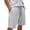 (Casual 121)Gray, variant on Mens Summer Shorts Casual Breeches Fashion Solid Color Sporty Elastic Waist Pocket Fitness Training Short Pants Plus Size