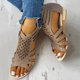 thumbnail image 2 of WILLBEST Sandalias De Mujer Sandalias Casuales De Verano Con Punta Abierta Y Tacón Medio Con Diseño Hueco, Zapatos Romanos Para Uso Diario, 2 of 7