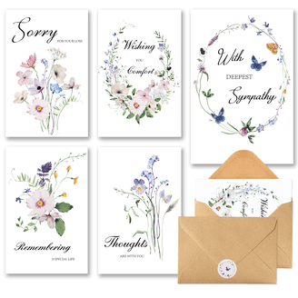 Charming Floral Seaside Themed Thinking Of You Card