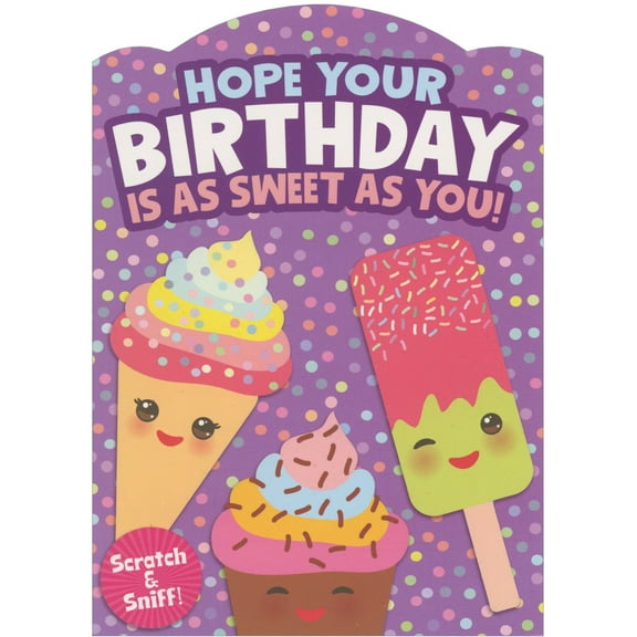 Paper House Productions As Sweet as You: Ice Cream Treats Scratch and Sniff Juvenile Birthday Card