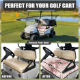 thumbnail image 4 of Yuyamidu Skull Golf Cart Seat Covers Pink Flowers Club Car Seat Towel Blanket with 4 Front Pockets Fashion Golf Cart Cushion Covers, 4 of 7