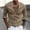 Khaki, variant on Men's Casual Striped Long Sleeved Round Neck Half Button Pullover with Pocket Top Beige
