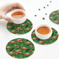 thumbnail image 7 of Pofeuu Flamingo Print Leather Coasters Set of 6, Round Cups Mugs Mat Pad for Home Kitchen Heat Resistant Drink Coasters,Round Shape, 7 of 7
