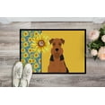 thumbnail image 2 of Summer Sunflowers Black and Tan Airedale Terrier Indoor or Outdoor Mat 18x27 27 in x 18 in, 2 of 5