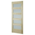 thumbnail image 3 of Wood & Hart 33" 5-Lite Frosted Pine Barn Door, 3 of 5