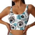 thumbnail image 2 of Picia Watercolor Sunflower Sports Bra for Women,Padded Strappy Sports Bras Medium Support Yoga Bra with Removable Cups,Running Yoga Bra-X-Large, 2 of 9