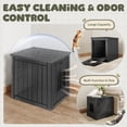 thumbnail image 6 of Cat Litter Box Enclosure, Plastic Hidden Litter Box Side Table with Openable Front Door, Waterproof & Weatherproof Cat Box Enclosure Cabinet for Indoor & Outdoor Use (Black), 6 of 7