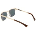 thumbnail image 4 of sunglassLA - Sleek Metal Horn Rimmed Sunglasses Semi Rimless Color Mirror Square Lens 48mm - 48mm, 4 of 4