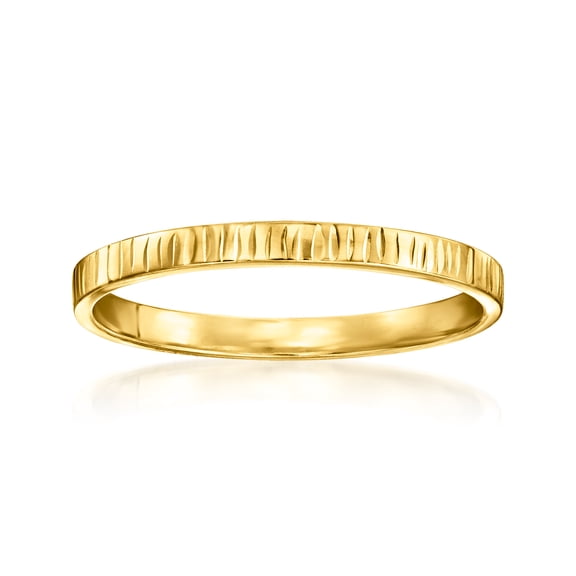 Ross-Simons Italian 10kt Yellow Gold Textured Ring, Women's, Adult