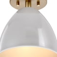 thumbnail image 3 of Designers Fountain Biba 8.25 inch 1-Light Brushed Gold Modern Semi Flush Mount Ceiling Light Grey Sky Metal Shades, D287M-SF-BG, 3 of 8