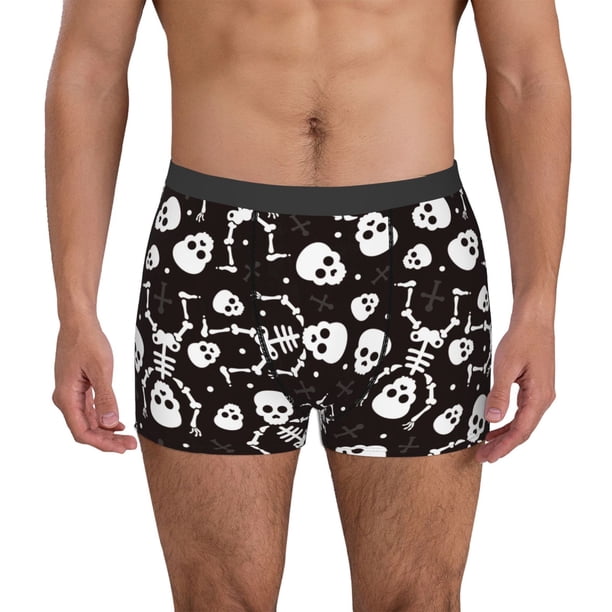 Fotbe Skeleton Calzoncillos Tipo Boxer con Bolsa de Soporte Total para Hombre, X-Temp Fresco, Transpirable y de Secado Rápido-Medium