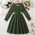 thumbnail image 4 of FDDMis Girl Clothes Dresses Girls Dresses Spring Summer and Autumn Medium and Large Children's Long Sleeved Princess Style Girls Comfortable Casual Dress Baby Dress, 4 of 9