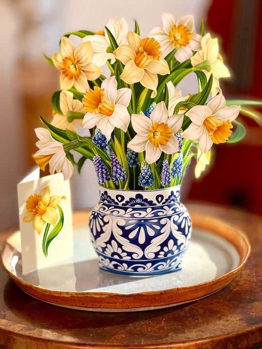 Creative 3D Pop-Up Greeting Card for Mother's Day, Paper Card with Flowers, Thank You and Blessing Gift Card