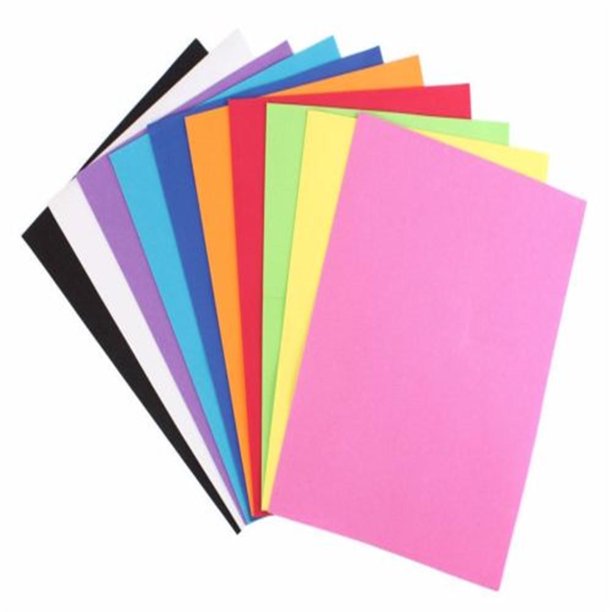 10 Sheets Multicolor A4 Sponge EVA Foam Paper Funky Kids Handmade DIY