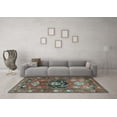 thumbnail image 3 of Ahgly Company Indoor Round Persian Light Blue Traditional Area Rugs, 3' Round, 3 of 4