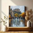 thumbnail image 6 of Impressionist Edinburgh Castle Street Scene Canvas Wall Art, 6 of 8