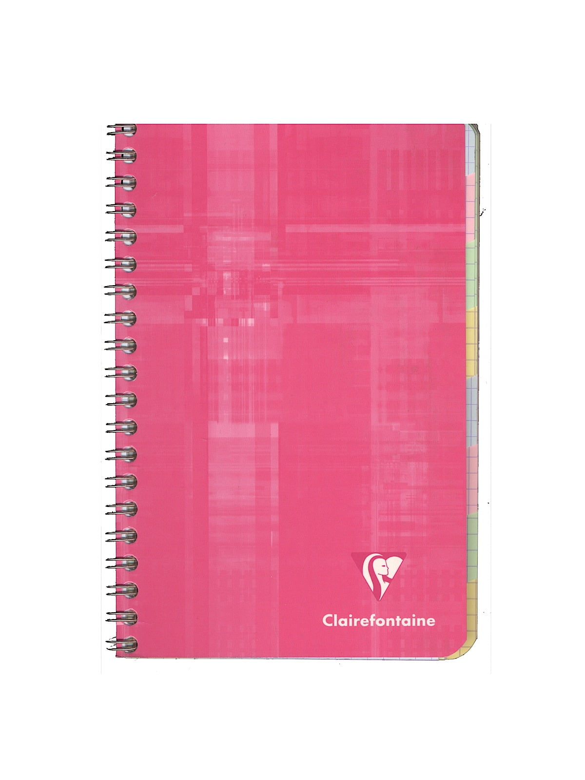 Clairefontaine Wirebound Notebook 6 3/4 x 8 3/4 Assorted Cover Color Chosen at Random Graph w/12 tabs 60 sheets Sold Individually 