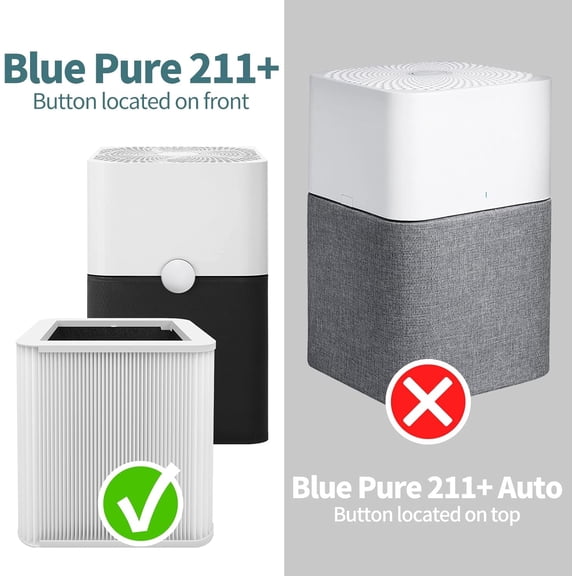 2 Pack Filter for Blue Pure 211  Purifier, H13 HEPA & Activated Carbon