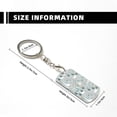 thumbnail image 4 of Goofa Goose and Doodle Flowers Printed Rectangular Metal Keychain Bag Charm Floral Charm for Purse Keys Metal Keyring Gift for Women Accessories, 4 of 7