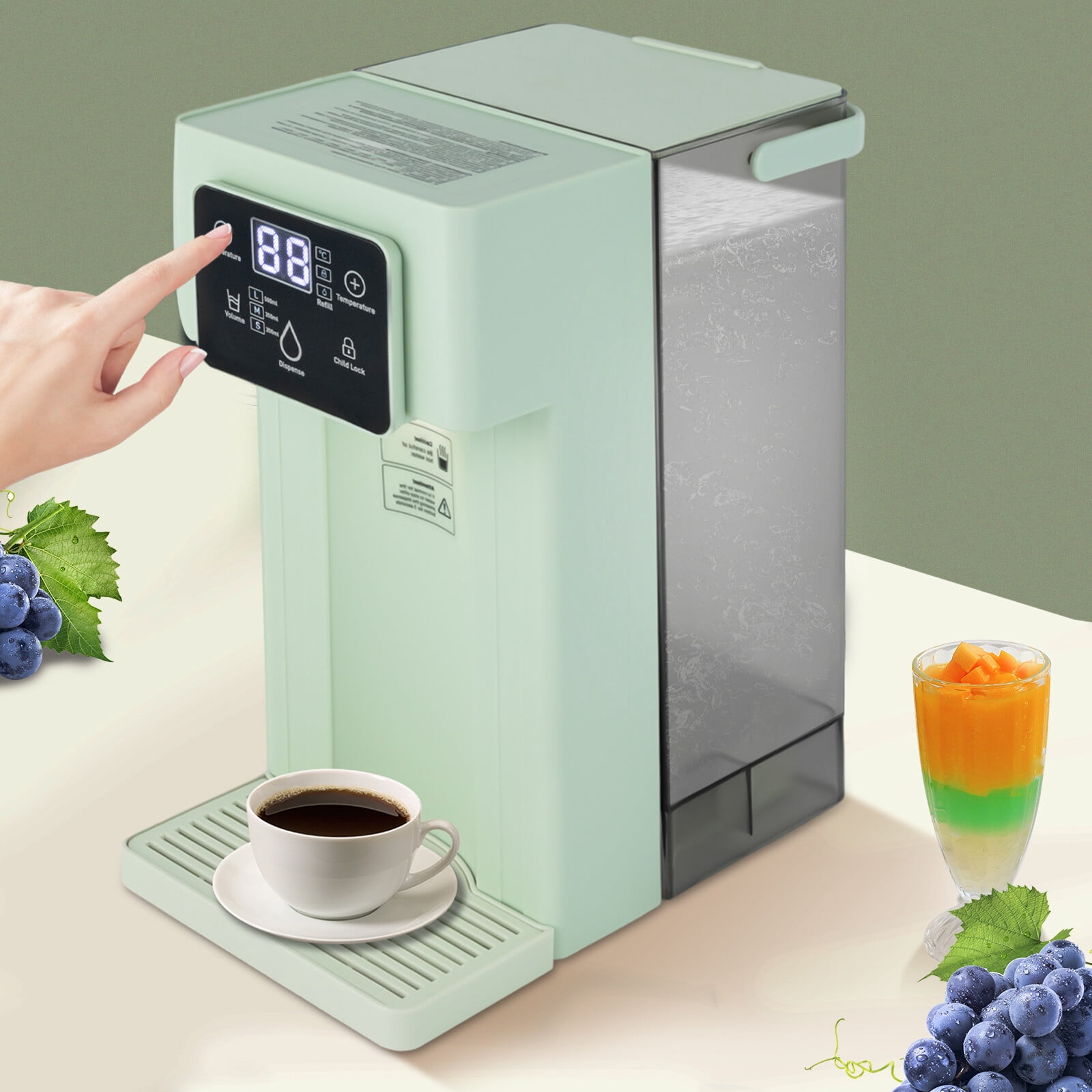 1500W 110V Instant Hot Water Dispenser Adjustable Water Dispenser Desktop Water Dispenser Home Office