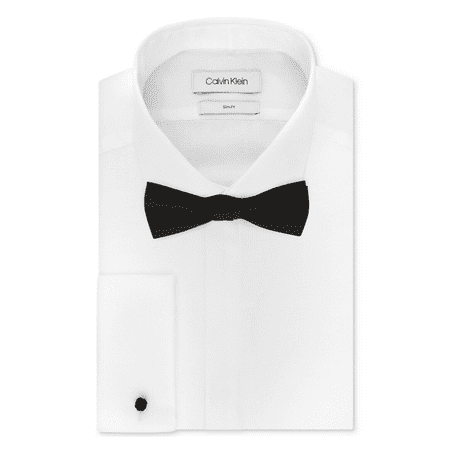 Calvin Klein Men's Extra-Slim Fit Dress Shirt and Pre-Tied Bow Tie Set 16.5 34/35