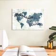 thumbnail image 3 of Elephant Stock Adventure Is Waiting Wolrd Map Wall Art - Horizontal Canvas Wall Art - Living Room Wall Decor - Map Canvas - Blue And Beige Decor - 12" x 8", 3 of 8