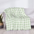 thumbnail image 3 of Yiaed Pistachio Green Checkboard Print Blanket Throw Blanket Soft Cozy Flannel Blanket for Home Bed Sofa Couch Chair-40"x30", 3 of 6