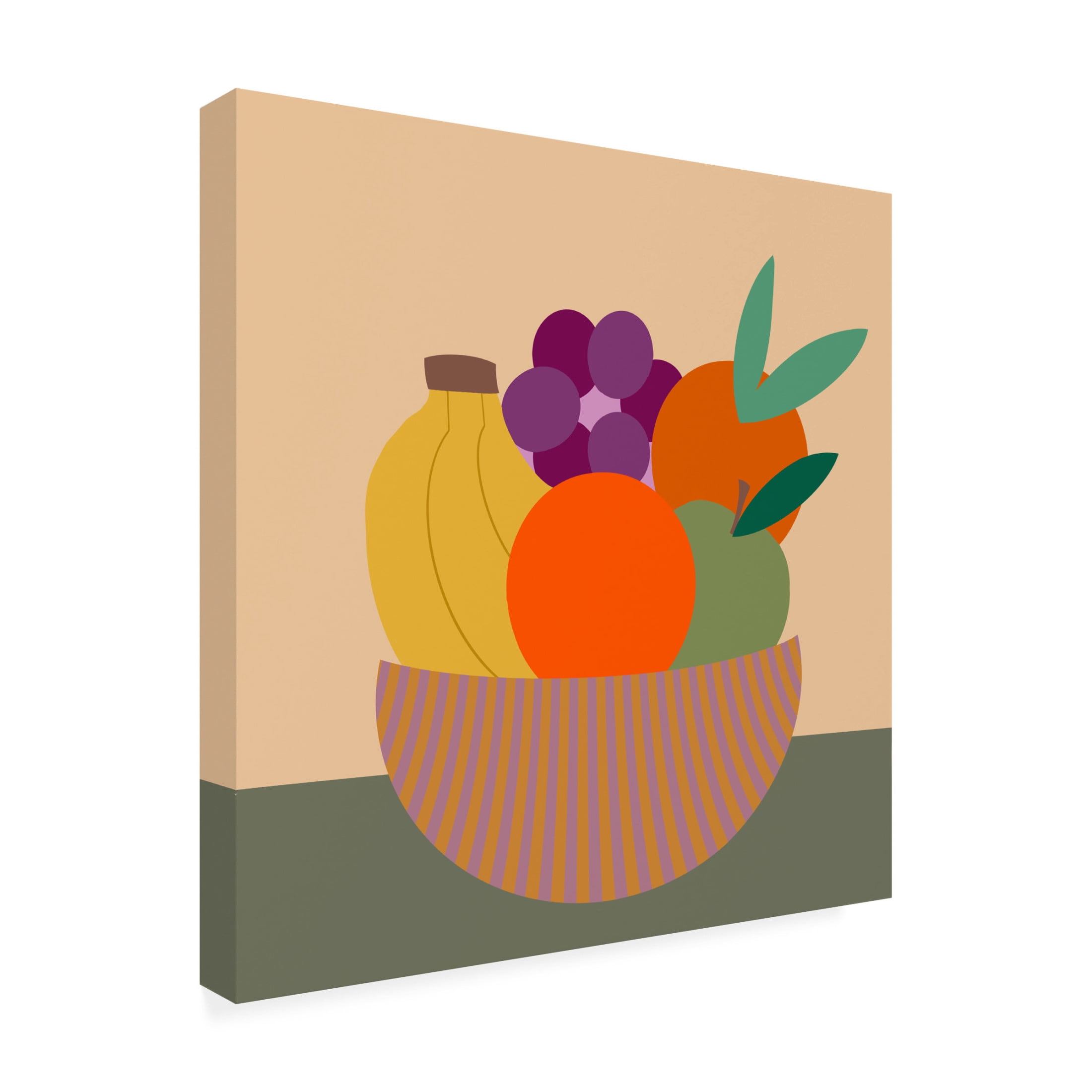 Trademark Fine Art Regina Moore Graphic Fruit Bowl IV Canvas Wall Art
