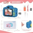 thumbnail image 4 of Sanmadrola Kids Camera Selfie Camera for Kids Christmas Birthday Festival Gifts for Girls Age 3-9 HD Digital Video Cameras for Toddler Portable Toys for 3-8 Year Old with 32GB SD Card, Blue&Yellow, 4 of 9