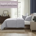 thumbnail image 2 of Virtu Comforter Sets, All Season Lightweight Solid Full Size Comforter Sets, 3-Pc Bedding Sets, Light Grey, 2 of 8