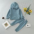 thumbnail image 2 of Gerichy Toddler Baby Boy Clothes Fall Winter Outfit, Toddler Boys Girls Winter Long Sleeve Solid Color Hoodie Sports Tops Pants 2PCS Outfits Clothes Set, 2 of 5