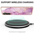 thumbnail image 2 of SaniMore for Samsung Galaxy A14 5G 6.6" 2023 Case with Wireless Charging Shockproof TPU Backplane Glitter Marble Pattern Fashion Design Anti-drop Anti-fingerprint Skin-feel Cover, Lightpurple, 2 of 5