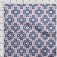 thumbnail image 3 of oneOone Tissu Popeline de Coton Tourbillon Ikat Imprimés au Mètre 42 Pouces de Large, 3 of 4