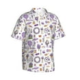 thumbnail image 2 of Daiia Lavender Flowers Hawaiian Shirt for Men Gentle Cotton Regular Short Sleeve Casual-3X-Large, 2 of 9