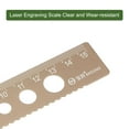 thumbnail image 4 of Uxcell Straight Ruler 15cm Metric Wave Edge with Hollow Circle Measuring Tool, Wood Brown, 3 Pieces, 4 of 5