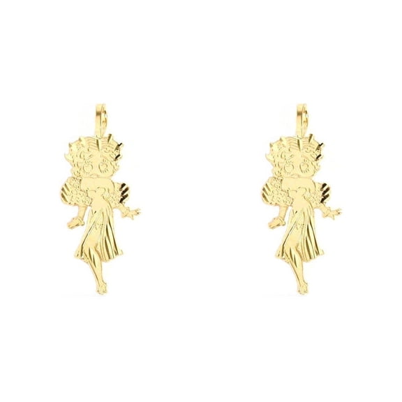 Two 14K Gold Charm Betty Boop Charms 29mm